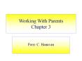 Working With Parents Chapter 3 PowerPoint PPT Presentation