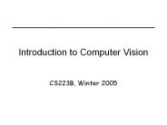 Introduction to Computer Vision