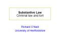 Criminal Law PowerPoint PPT Presentation