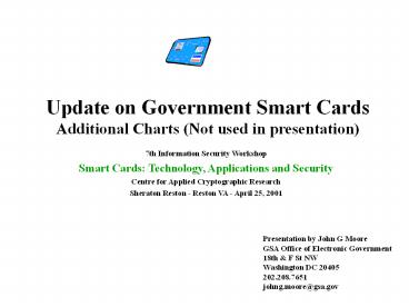 Update on Government Smart Cards Additional Charts (Not used in presentation)