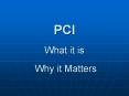 PCI What it is Why it Matters What is PCI ? Payment Card PowerPoint PPT Presentation