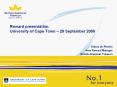 Reward presentation University of Cape Town – 29 September 2008 PowerPoint PPT Presentation