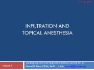 Infiltration and Topical Anesthesia