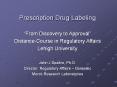 Prescription Drug Labeling PowerPoint PPT Presentation