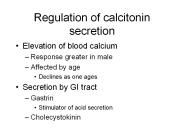 Regulation of calcitonin secretion