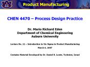 Product Manufacturing