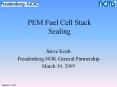 PEM Fuel Cell Stack Sealing PowerPoint PPT Presentation