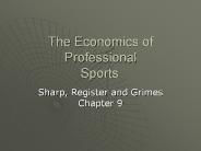 The Economics of Professional Sports
