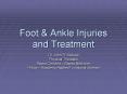 Foot & Ankle Injuries and Treatment PowerPoint PPT Presentation