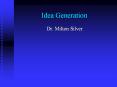 Idea Generation PowerPoint PPT Presentation