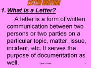 What is a Letter?