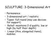 SCULPTURE: 3-Dimensional Art