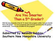 Are You Smarter  Than a 5th Grader?