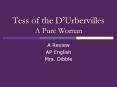 Tess of the D’Urbervilles A Pure Woman PowerPoint PPT Presentation