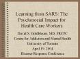 Psychosocial Impact for   Health Care Workers PowerPoint PPT Presentation