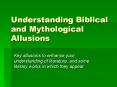 Understanding Biblical and Mythological Allusions PowerPoint PPT Presentation