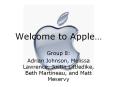 Welcome to Apple… PowerPoint PPT Presentation