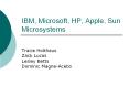 IBM, Microsoft, HP, Apple, Sun Microsystems PowerPoint PPT Presentation