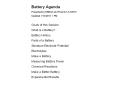 Battery Agenda PowerPoint PPT Presentation