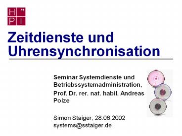 Vortrag HPI am 28.06.2002 Zielgruppenpr sentation