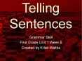 Telling Sentences PowerPoint PPT Presentation