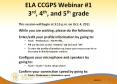 ELA CCGPS Webinar 1 3rd, 4th, and 5th grade PowerPoint PPT Presentation