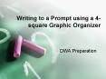 Writing to a Prompt using a 4-square Graphic Organizer PowerPoint PPT Presentation