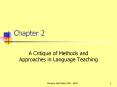 A Critique of Methods and Approaches in Language Teaching PowerPoint PPT Presentation