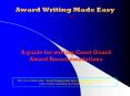 Award Writing Made Easy PowerPoint PPT Presentation