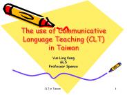 The use of Communicative Language Teaching (CLT) in Taiwan