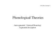 Phonological Theories