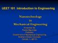 Nanotechnology in Mechanical Engineering PowerPoint PPT Presentation