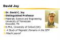 David Joy PowerPoint PPT Presentation