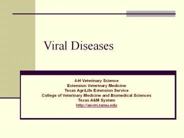 Viral Diseases