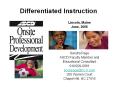 Differentiated Instruction PowerPoint PPT Presentation