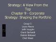 Strategy: A View From the Top Chapter 9 - Corporate Strategy: Shaping the Portfolio PowerPoint PPT Presentation
