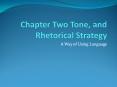 Chapter Two Tone, and Rhetorical Strategy PowerPoint PPT Presentation