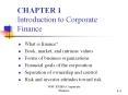 CHAPTER 1 Introduction to Corporate Finance PowerPoint PPT Presentation
