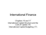 International Finance