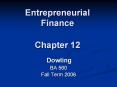 Entrepreneurial Finance Chapter 12 PowerPoint PPT Presentation
