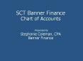 SCT Banner Finance Chart of Accounts  Presented by Stephanie Coleman, CPA Banner Finance PowerPoint PPT Presentation