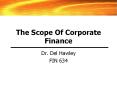The Scope Of Corporate Finance PowerPoint PPT Presentation