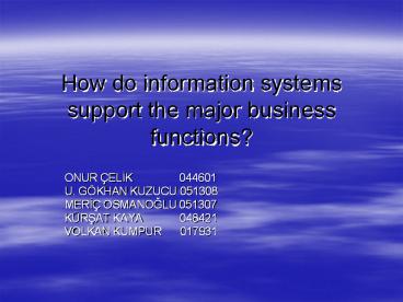 How do information systems support the major business functions?