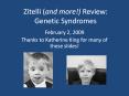 Zitelli (and more!) Review: Genetic Syndromes PowerPoint PPT Presentation