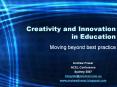 Creativity and Innovation in Education PowerPoint PPT Presentation