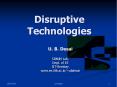 Disruptive Technologies PowerPoint PPT Presentation