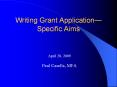 Writing Grant Application PowerPoint PPT Presentation