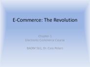 E-Commerce: The Revolution