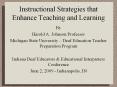 Instructional Strategies that Enhance Teaching and Learning PowerPoint PPT Presentation