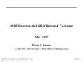 2005 Commercial GSO Demand Forecast PowerPoint PPT Presentation